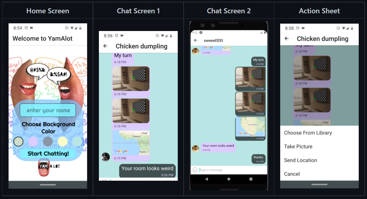 chat app screenshot